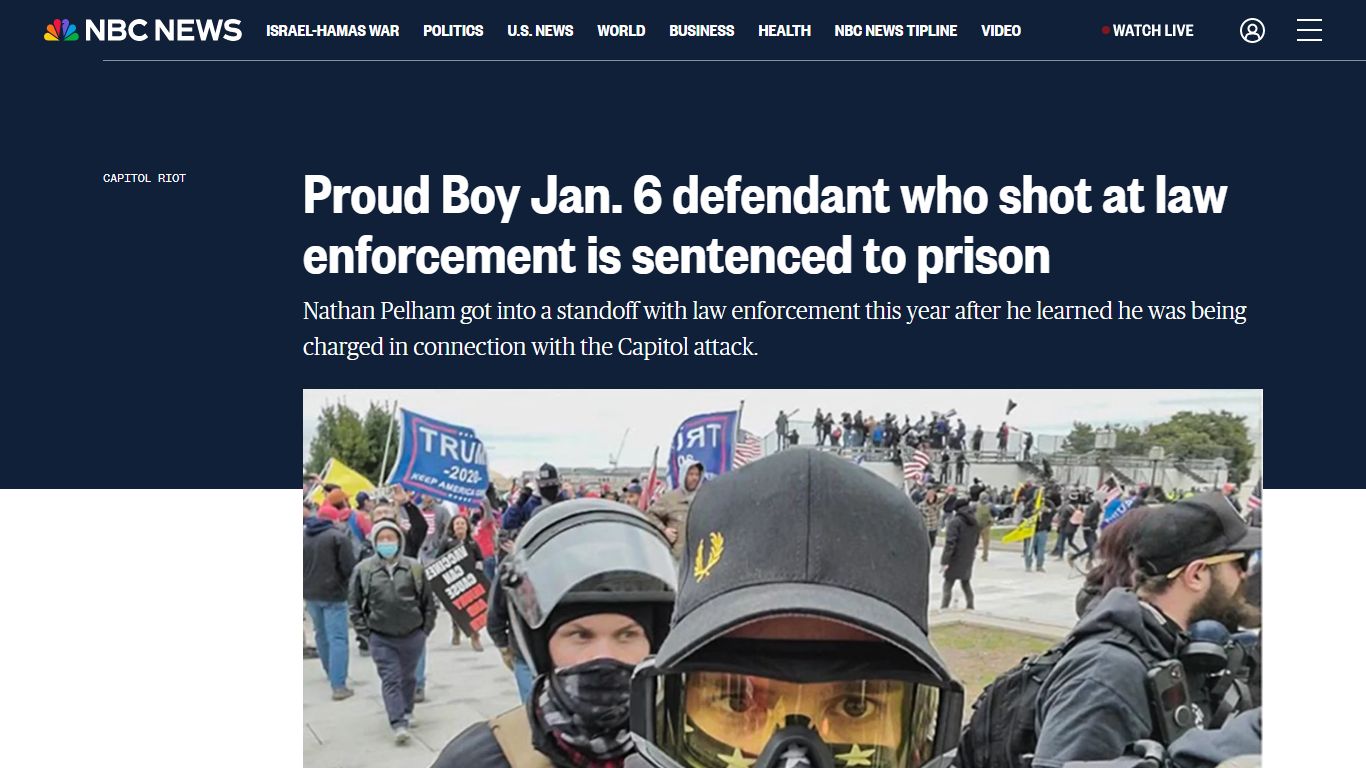 Proud Boy Jan. 6 defendant who shot at law enforcement is sentenced to ...